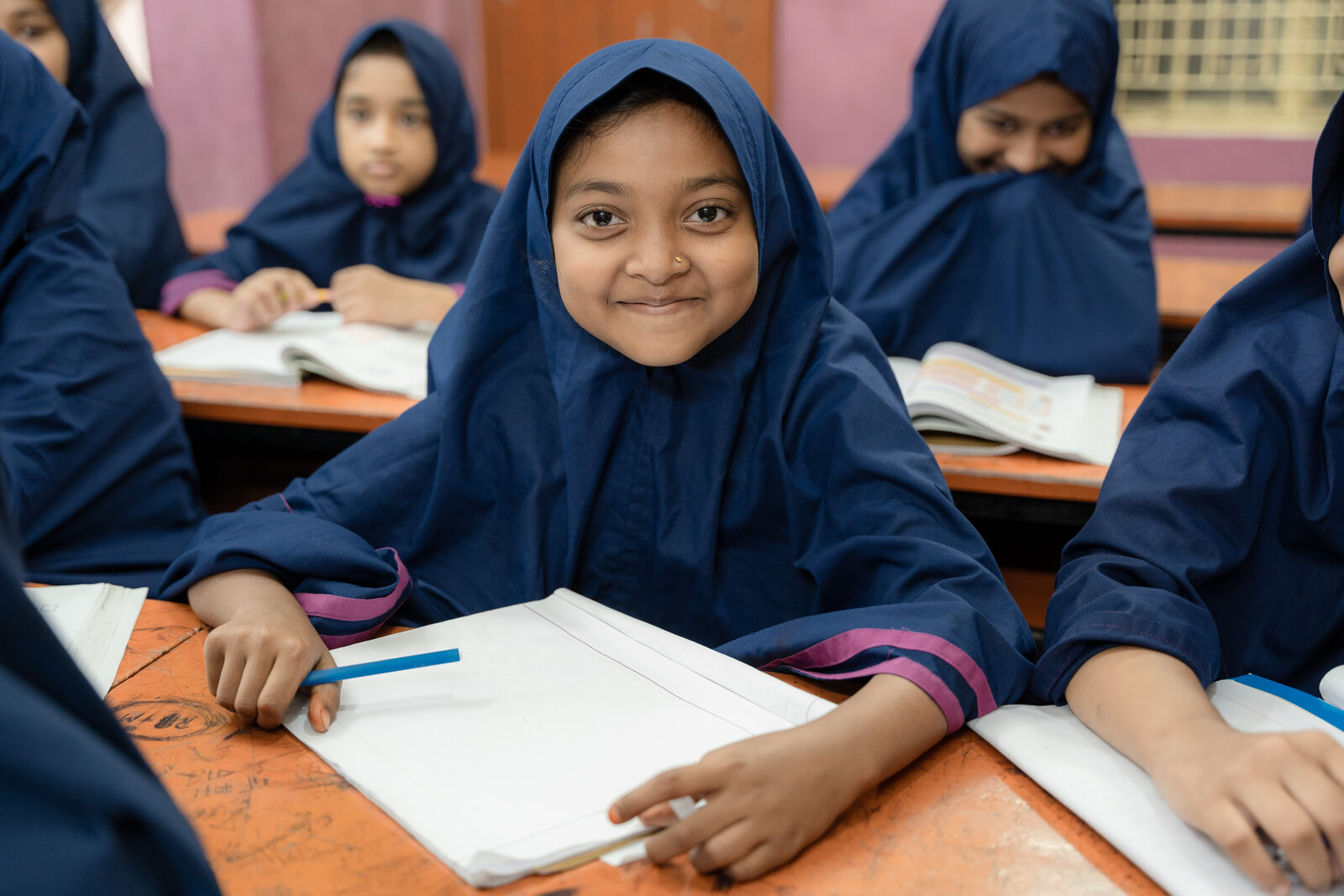 A classroom session at Alor Path School in Mirpur